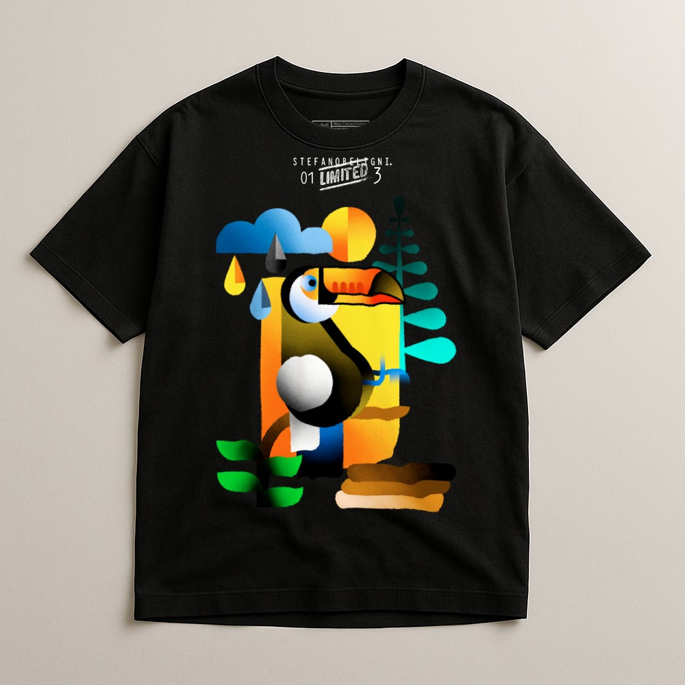 Colorful Abstract Design Graphic Tee for Unique Style