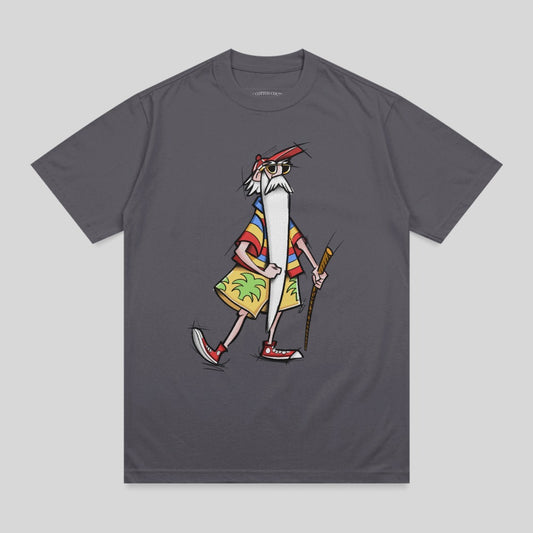 Elderly Wanderer Tropical Look Walking Stick Art product type