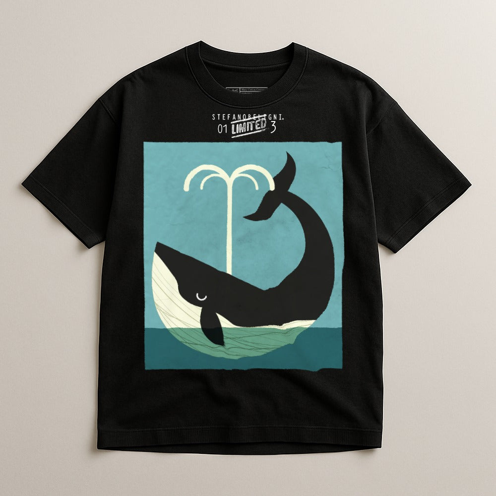 Whale Graphic Short Sleeve Casual T-Shirt Top Classic