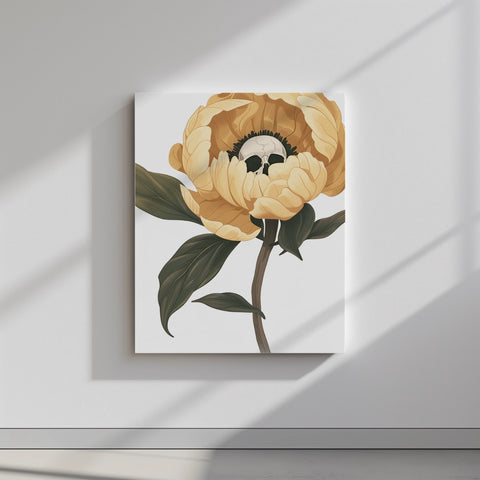 Quadro canvas peonyskull
