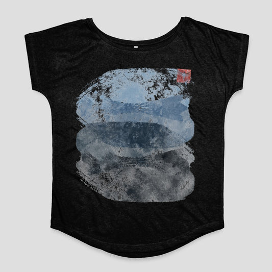 Abstract Blue and Grey Art Print T-Shirt