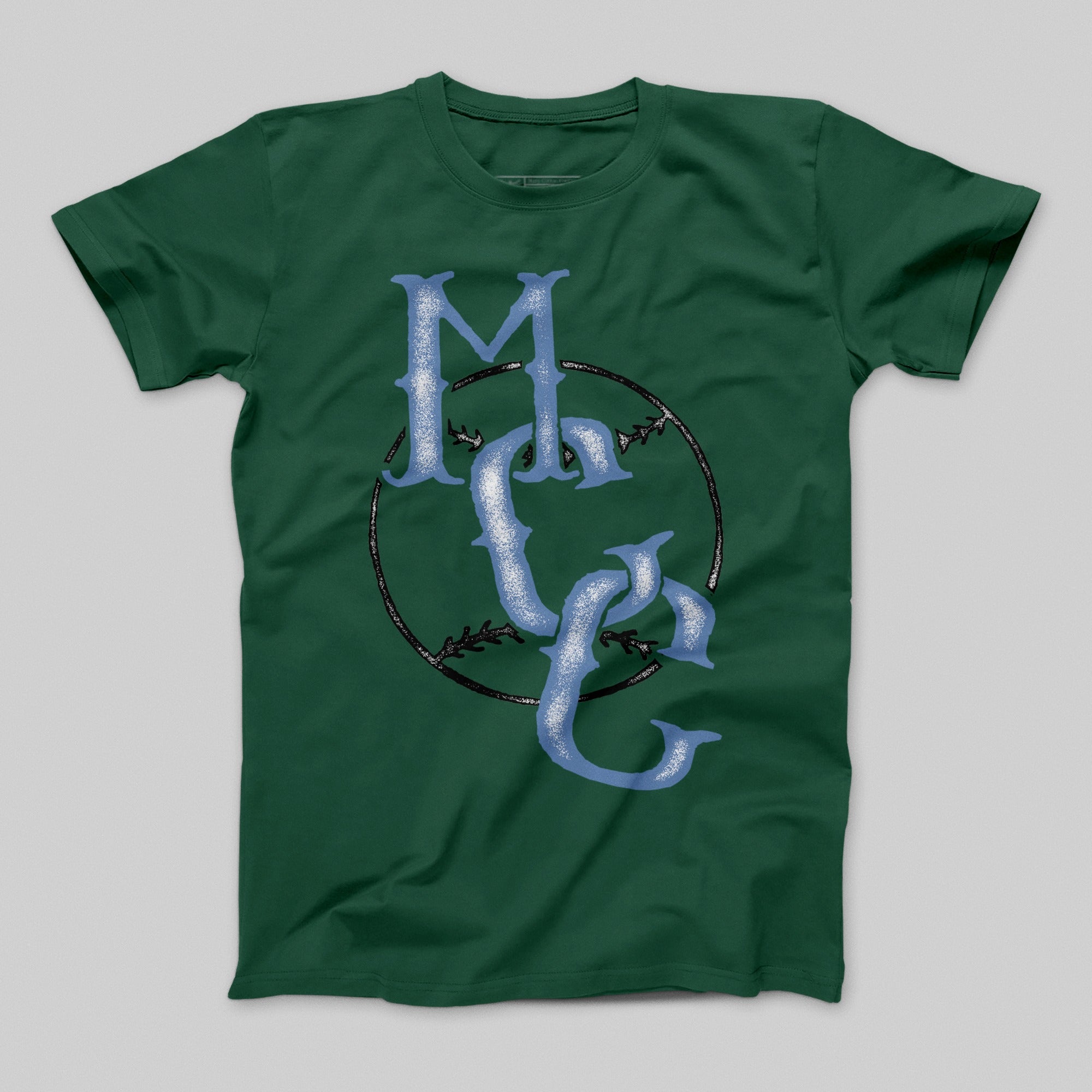 Stylish Green Shirt with Unique Blue MCGC Design