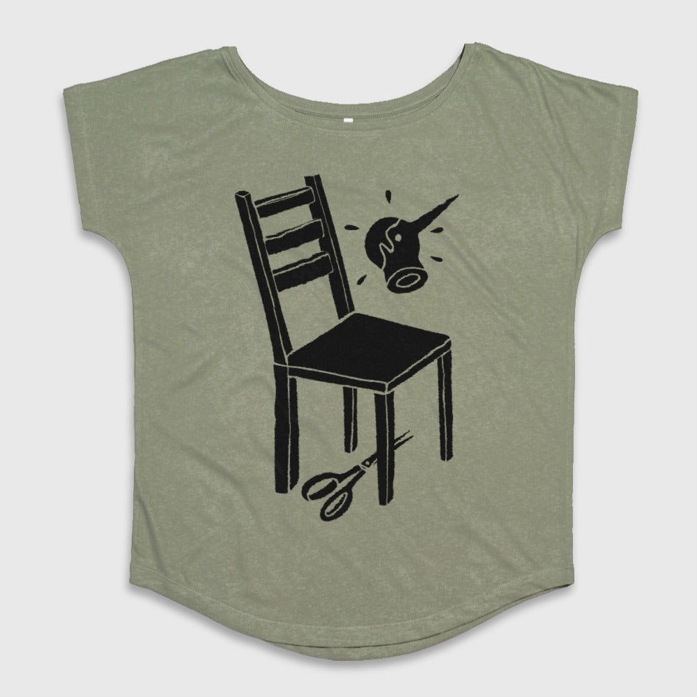 Artistic Chair and Tools Graphic Tee for Casual Wear