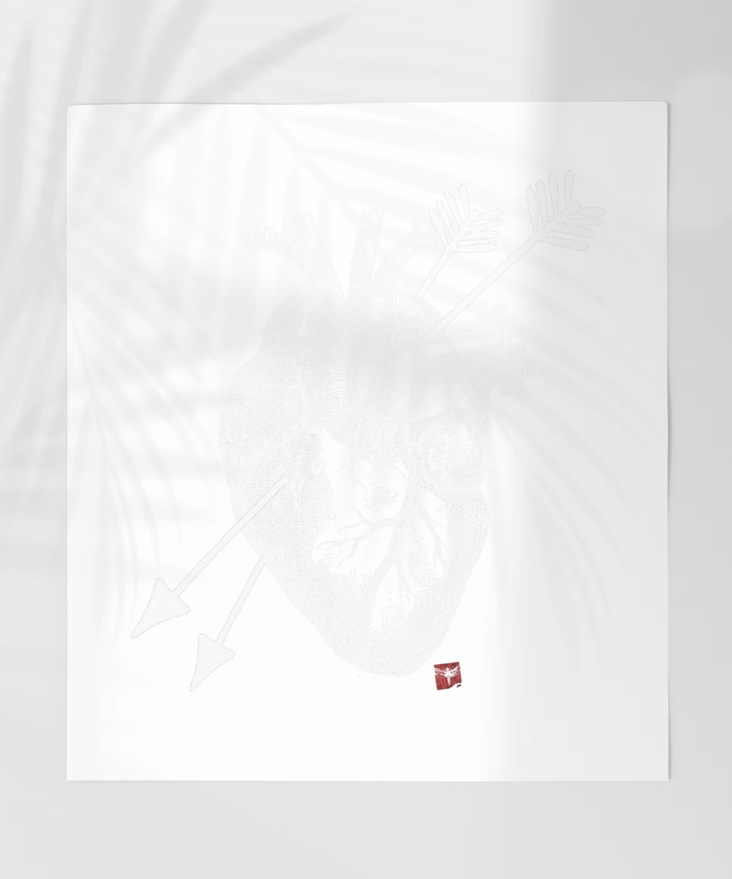 Minimalist Heart Design with Arrows Art Print