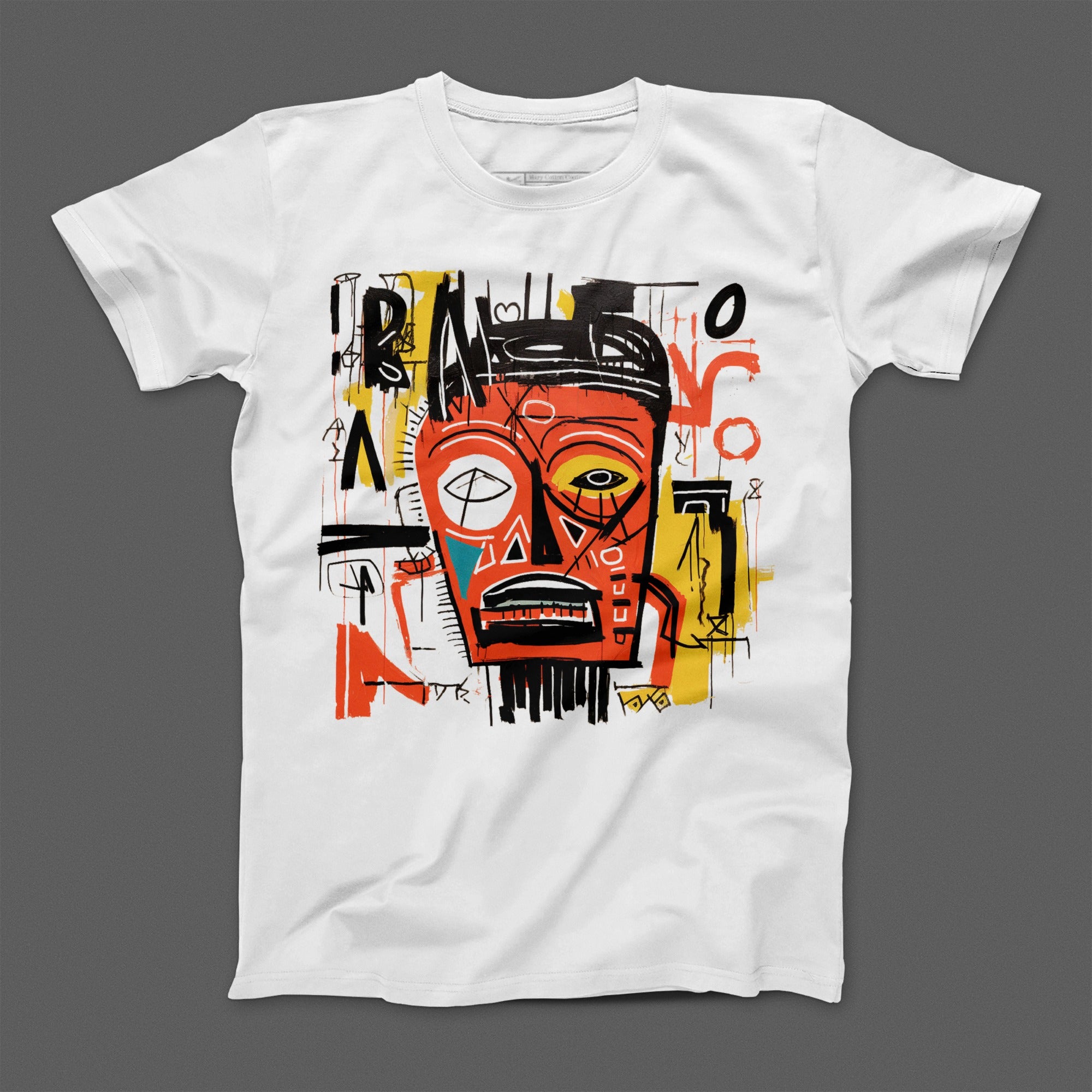 Artistic Abstract Graphic Face Print T-shirt Design