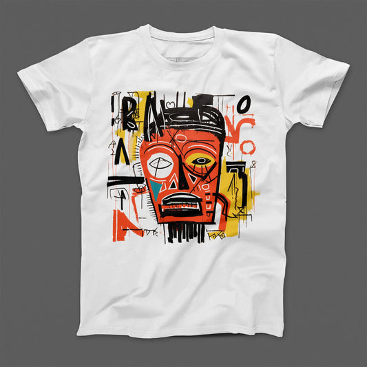 Artistic Abstract Graphic Face Print T-shirt Design