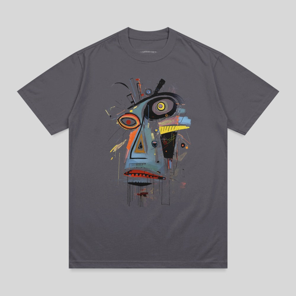 Abstract Cubist Face Art Design Vibrant Colors product type
