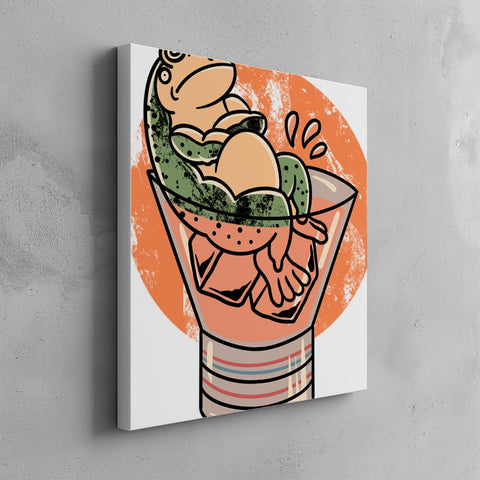 Quadro canvas drunken-frog