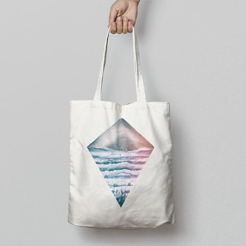 Unique Geometric Ocean Design Tote Bag Product