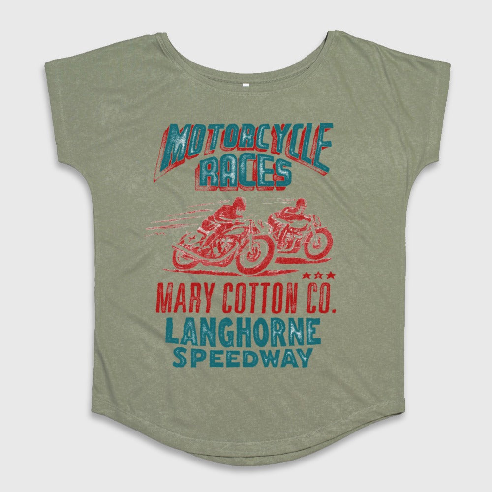 Motorcycle Races Mary Cotton Co. Langhorne Speedway Shirt
