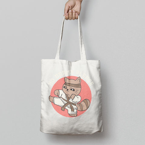 Karate Cat No Drama Please Tote Bag