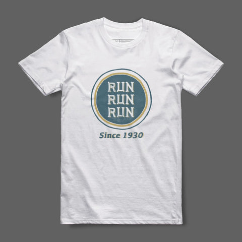 RUN RUN RUN Since 1930 printed T-shirt product