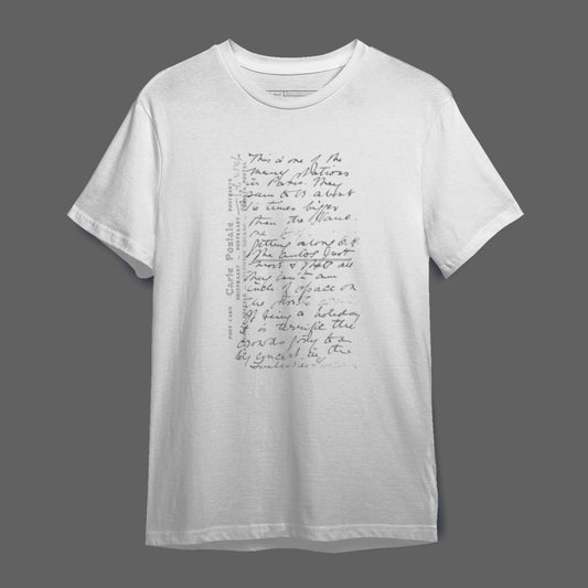 Handwritten Script Printed White Casual Shirt