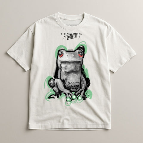 Frog Illustration Graphic Tee with Unique Design