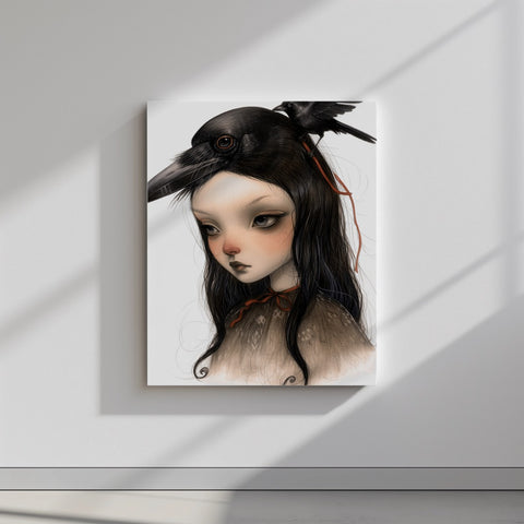 Quadro canvas lady-corvo
