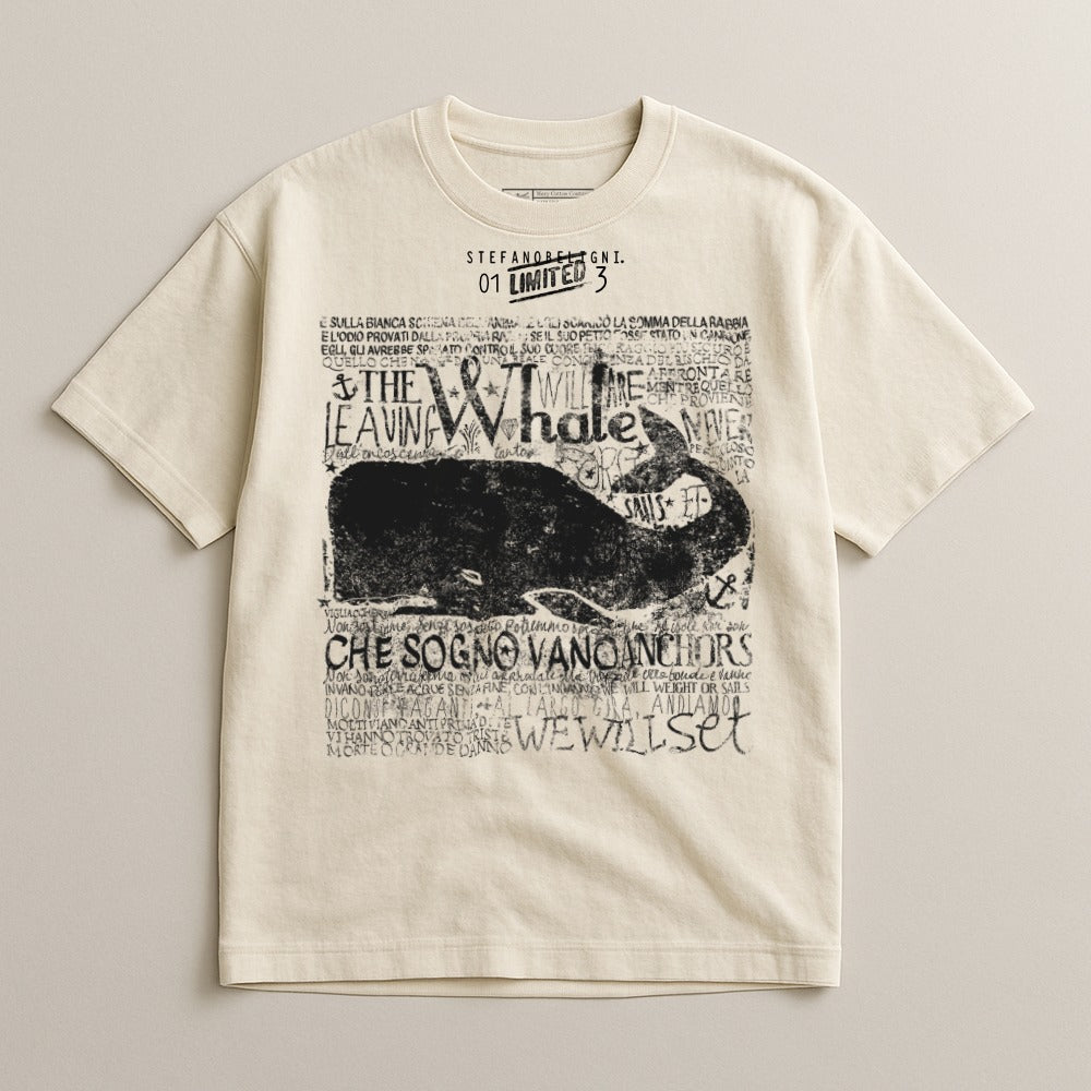 Graphic Whale Design Casual Wear Short Sleeve Tee