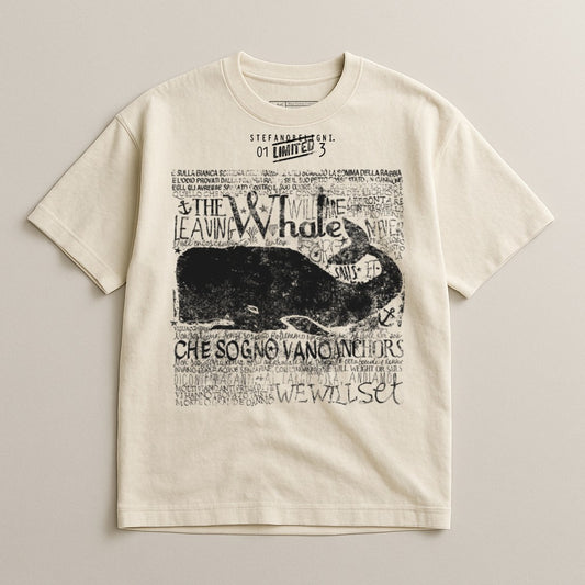 Graphic Whale Design Casual Wear Short Sleeve Tee