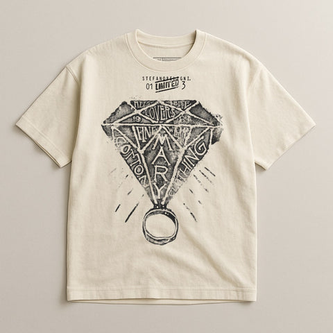 Graphic T-Shirt with Artistic Abstract Design