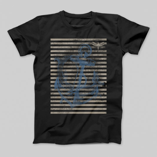 T-shirt donna boyfriend Stripe Anchor