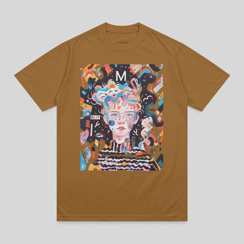 Artistic vibrant abstract face PIIY M print product type