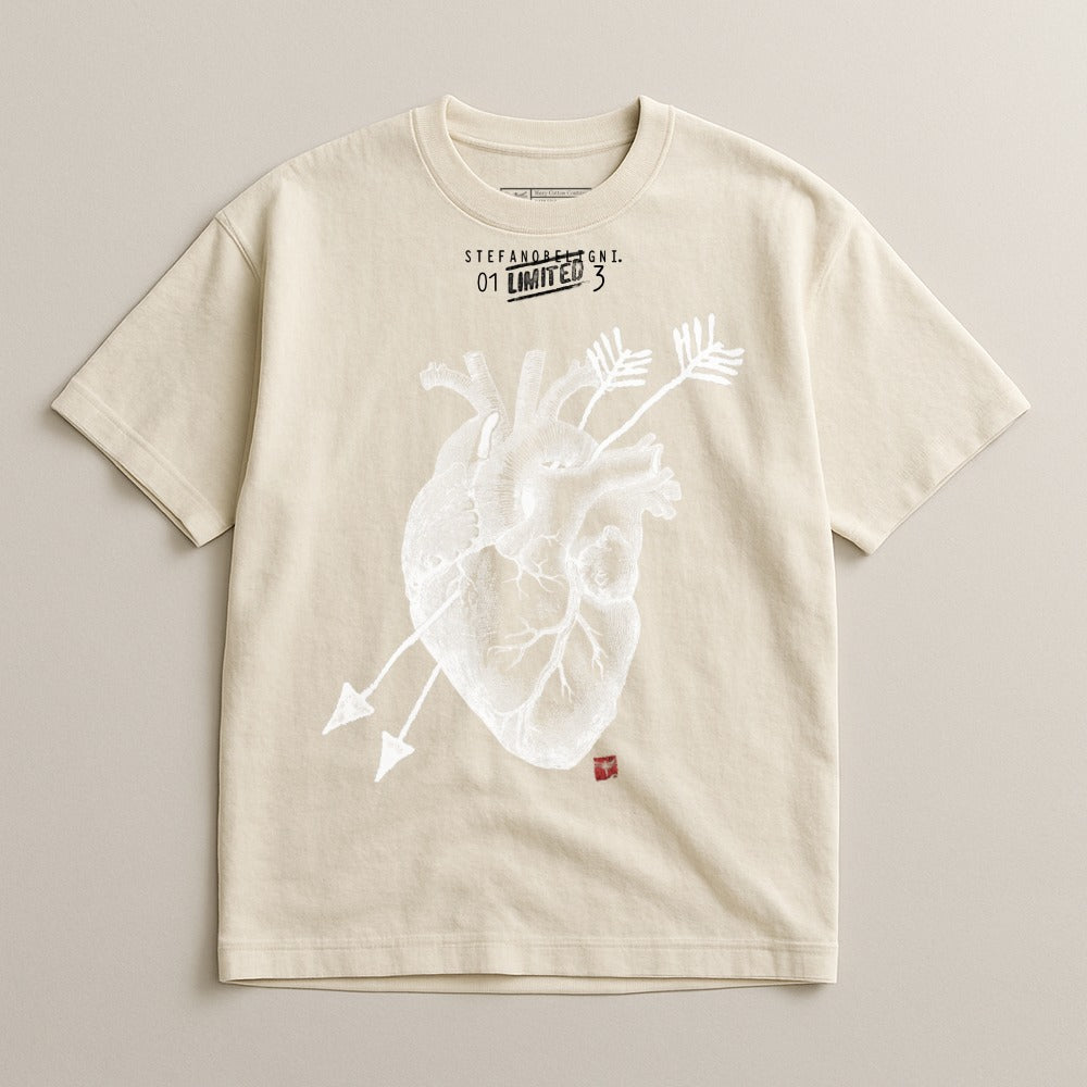 Heart Design Short Sleeve Shirt For Unique Style