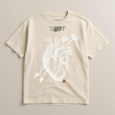 Heart Design Short Sleeve Shirt For Unique Style
