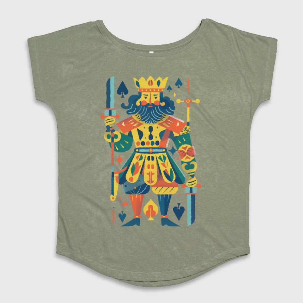 Colorful King's Playing Card Design Shirt