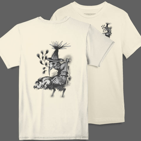 Artistic Surreal Design Graphic Tee for Casual Wear