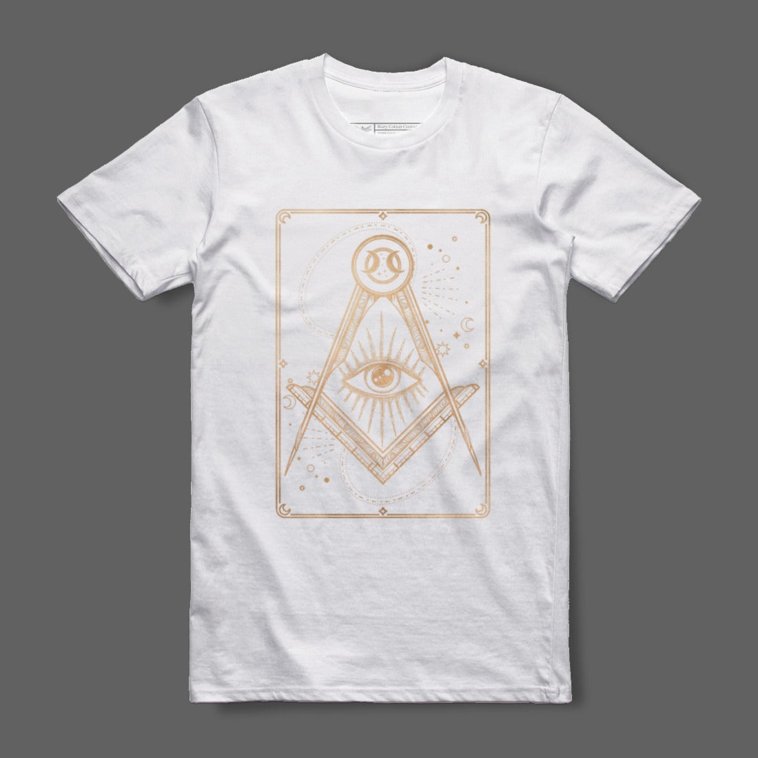 Mystical Eye Design White Graphic T-Shirt