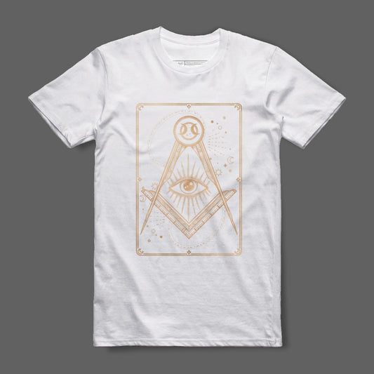 Mystical Eye Design White Graphic T-Shirt