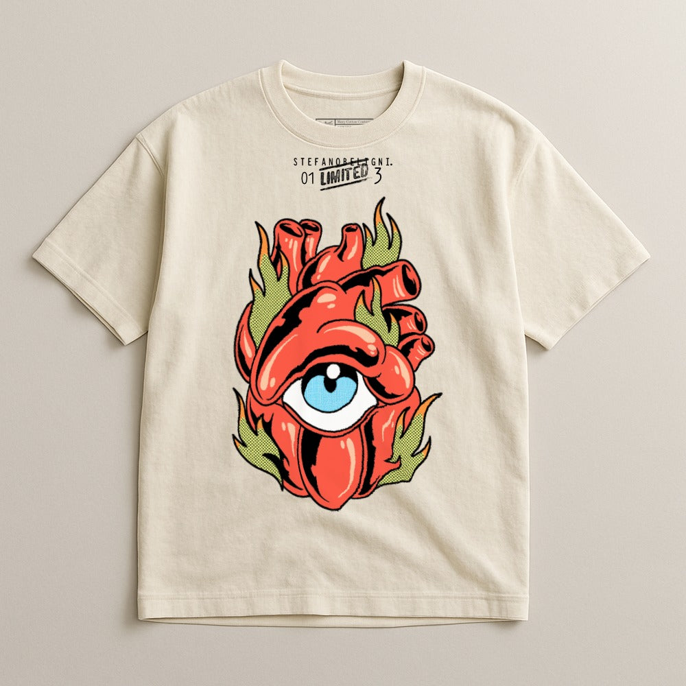 Eye Heart Flame Graphic Design Tee product
