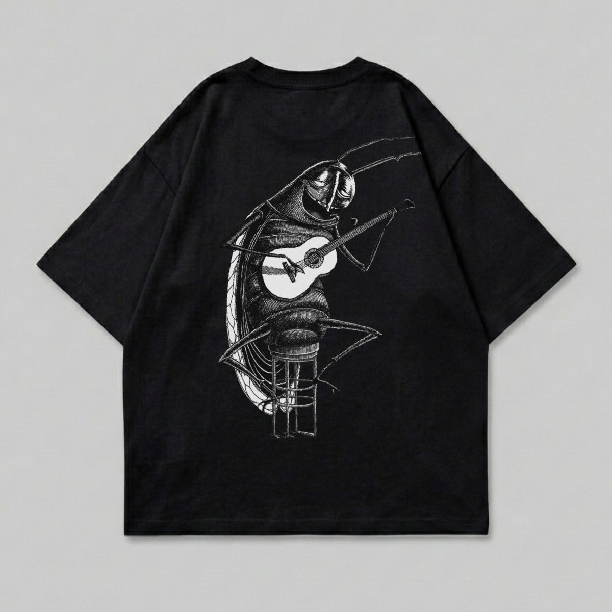Rocking Cockroach Guitarist Illustration Black product type