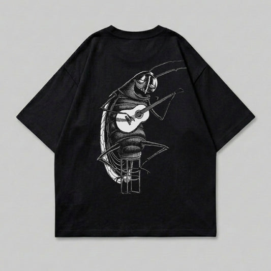Rocking Cockroach Guitarist Illustration Black product type