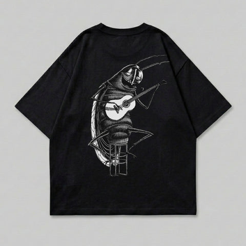 Rocking Cockroach Guitarist Illustration Black product type