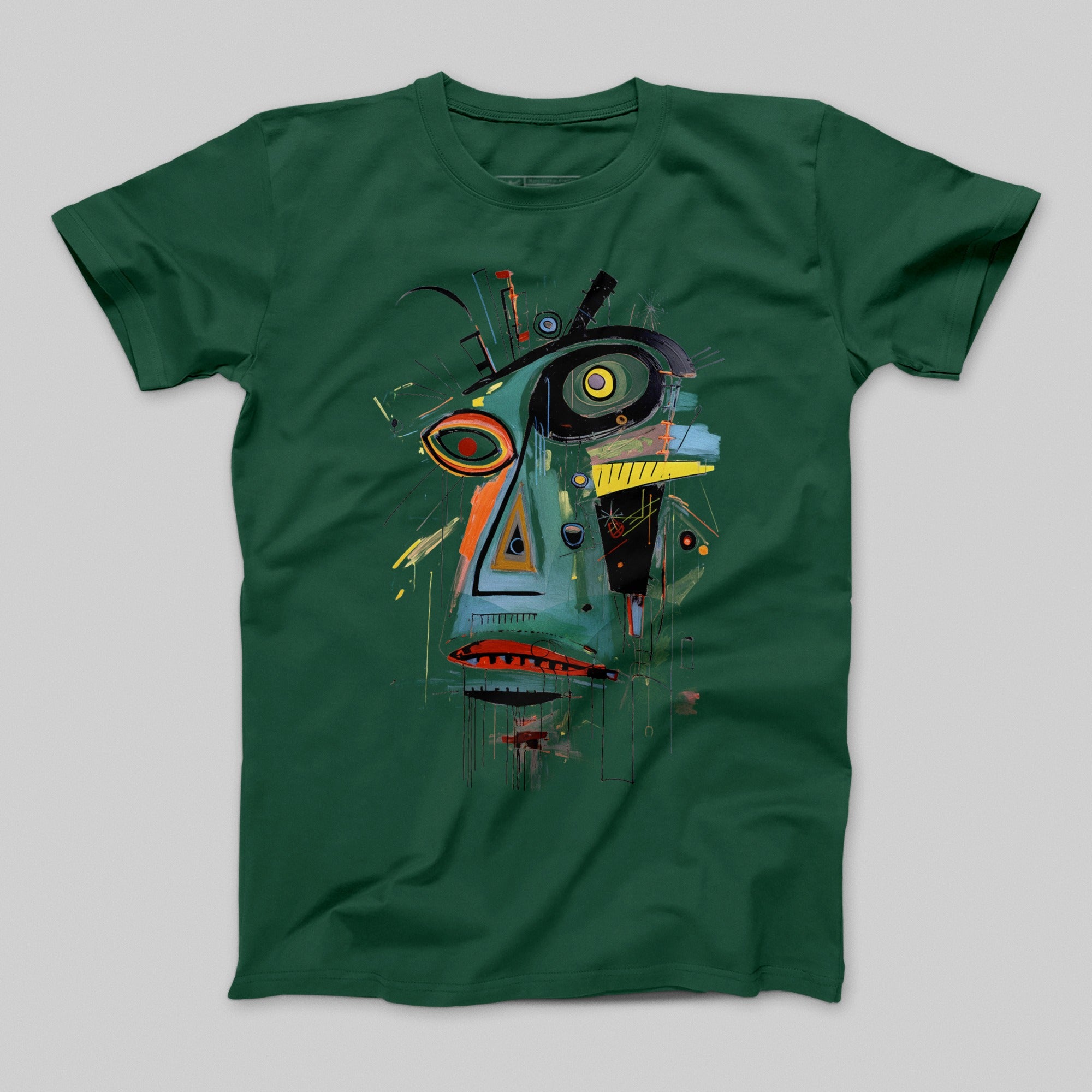 Abstract Colorful Artistic Face Graphic T-Shirt