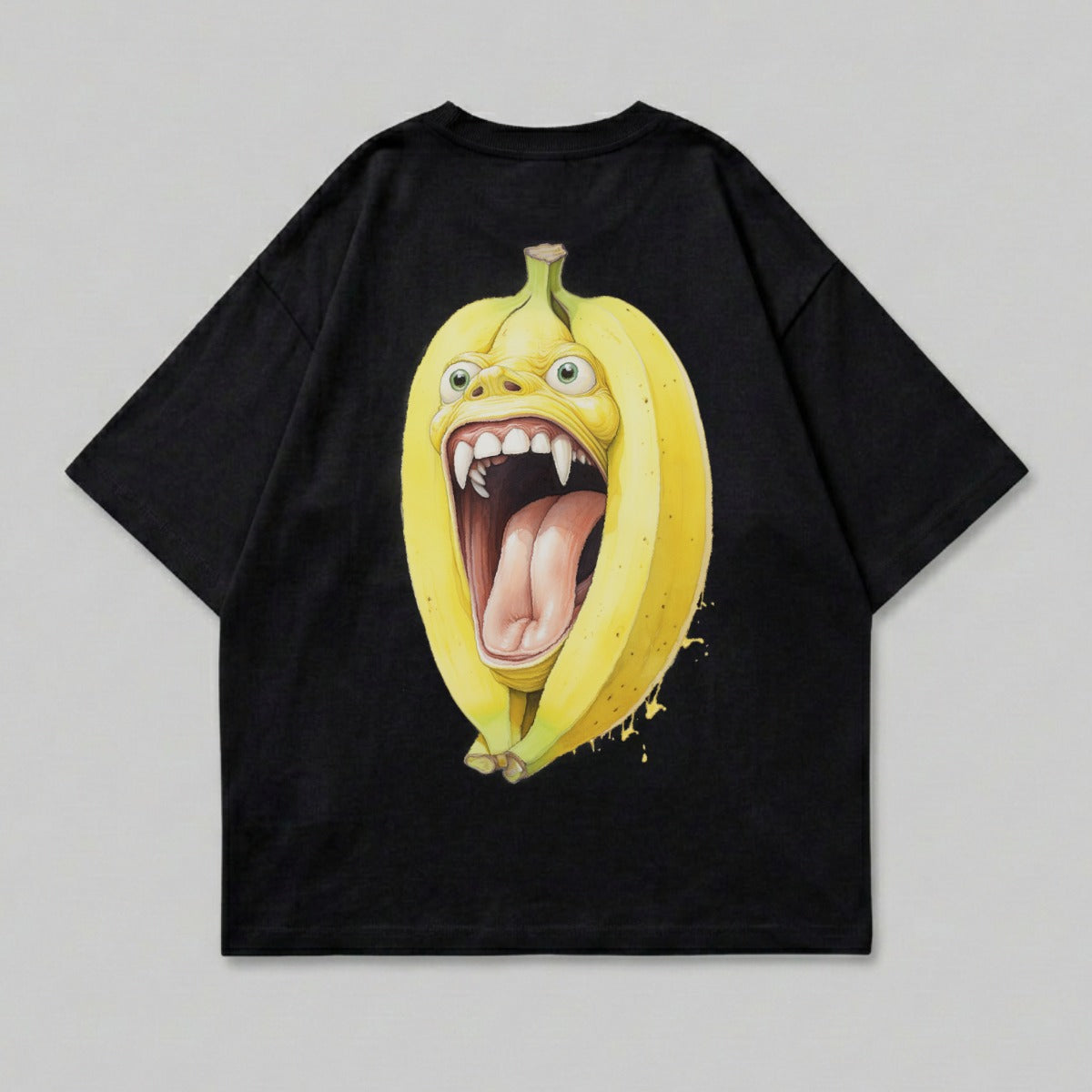 Horror Banana Monster Face Sharp Fangs Black Graphic product type