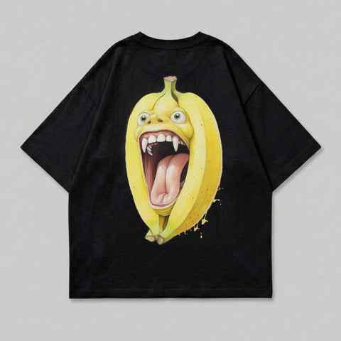 Horror Banana Monster Face Sharp Fangs Black Graphic product type