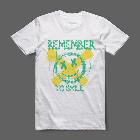 Remember to Smile Graphic T-Shirt for Stylish Apparel