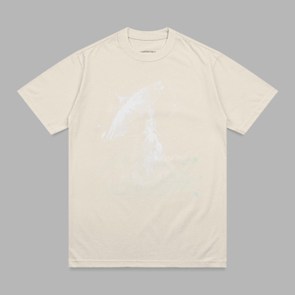 Ethereal Figure Umbrella Dreamy Abstract White Print product type