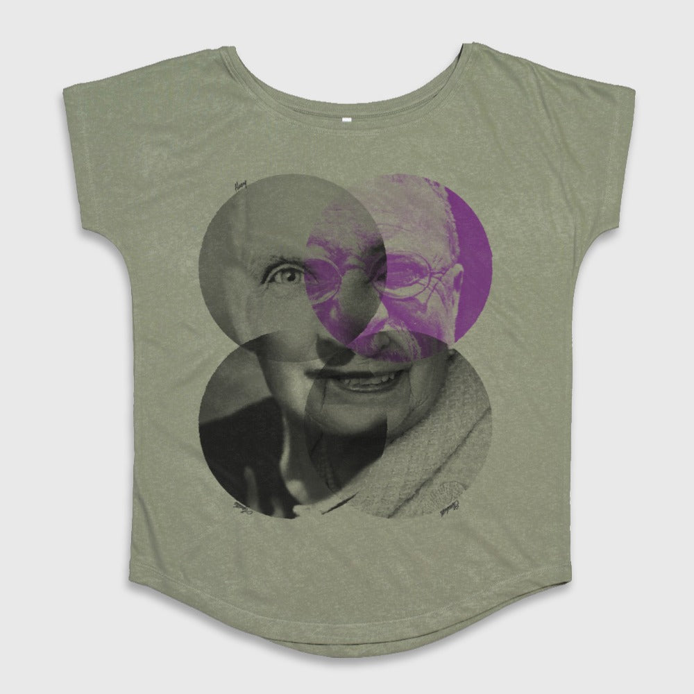 Artistic Vintage Illustration of Elderly Man Shirt