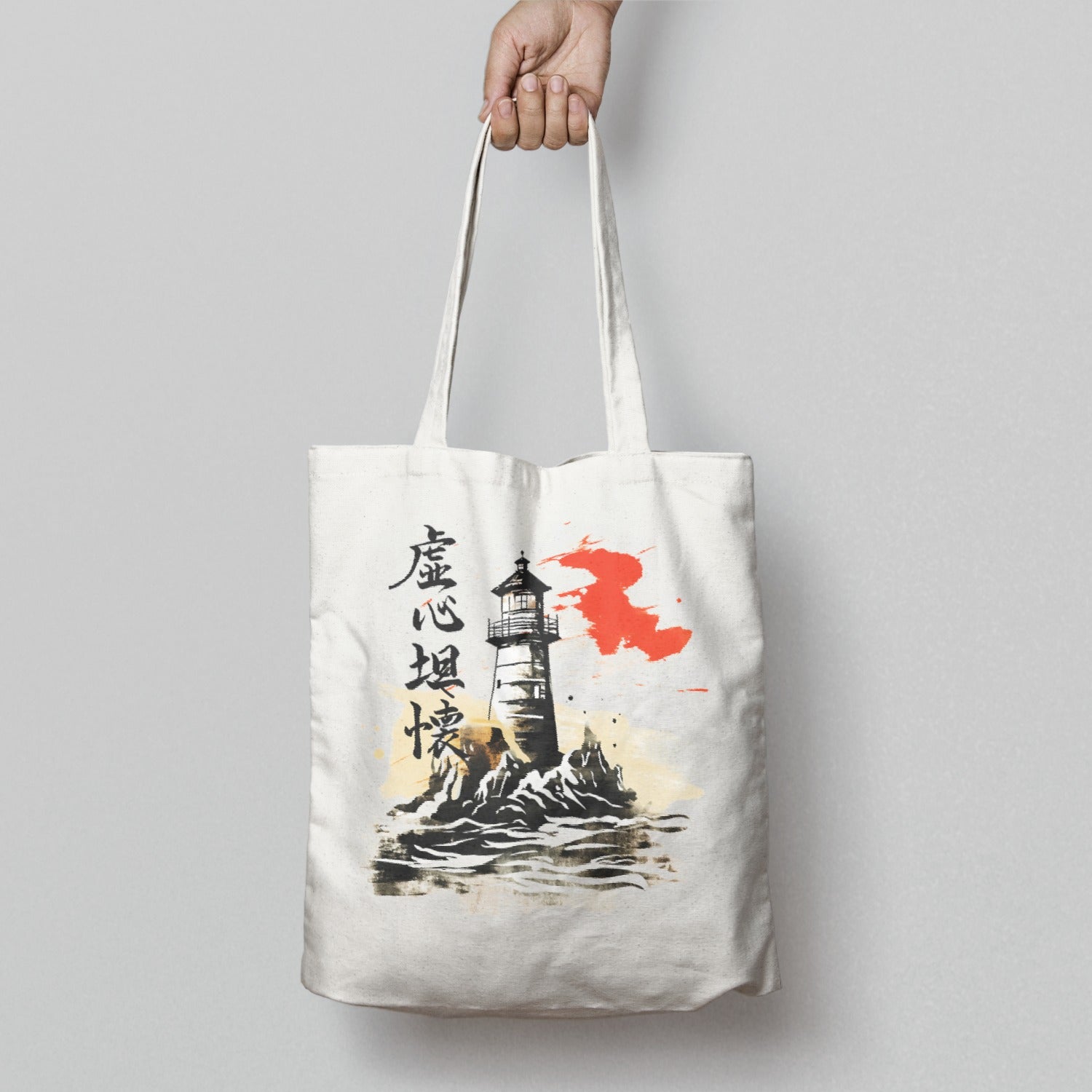 Handcrafted Lighthouse Artwork Tote Bag Product