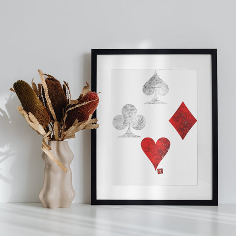 Playing Cards Suit Symbols Art Print боісe