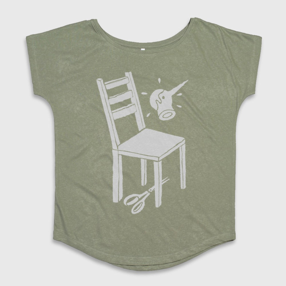 Unique Chair Design Casual Short Sleeve Top