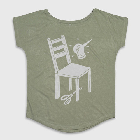 Unique Chair Design Casual Short Sleeve Top