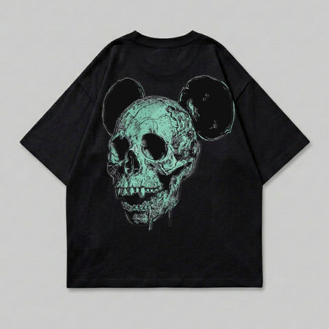 Dark Green Skull Mickey Ears Dripping Horror product type