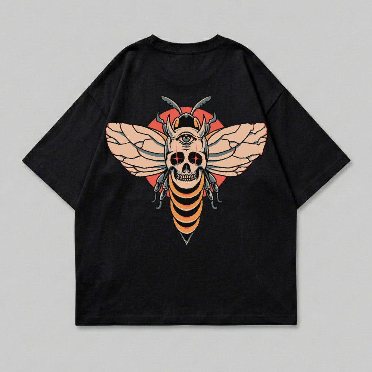 Dark Occult Skull Bee Moth Third Eye Graphic T-Shirt product type