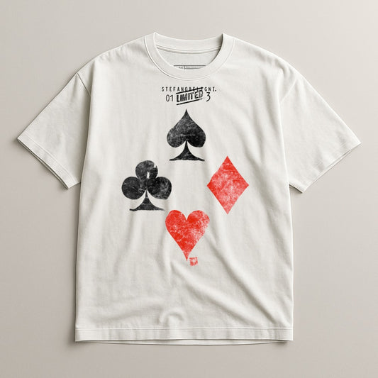Stef Andert 01 Limited 3 Playing Card Suits T-Shirt