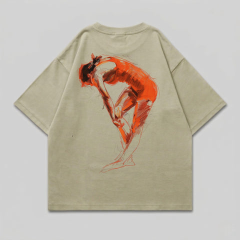 Artistic Figure Sketch Design Beige Orange Red product type
Artistic graphic, Sketch illustration, Figure art, Abstract design, Modern print, Orange artwork, Red accents, Beige apparel, Aesthetic fashion, Unique graphic, Streetwear style, Casual aesthetic, Oversized fit, Creative artwork, Statement print, Illustrated design, Urban fashion, Contemporary art, Dynamic pose, Hand drawn look