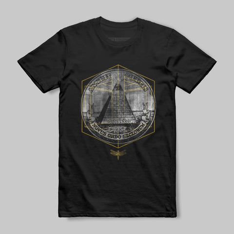 Illuminati Pyramid Design Graphic T-Shirt