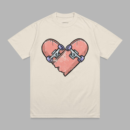 Skateboard Heart Graphic Cream Apparel product type